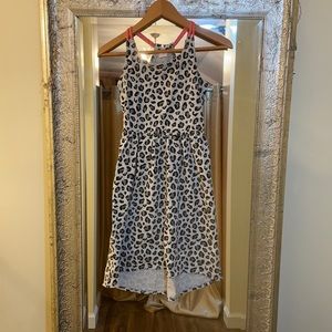 Gymboree chetah printed dress with  peach straps